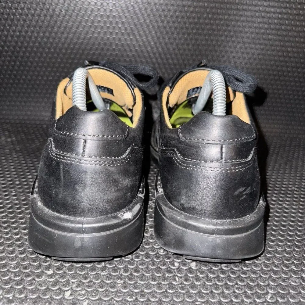 Ecco Fusion Moc Toe Oxford Black Leather Shoes Sneakers Mens Size 7 (41)